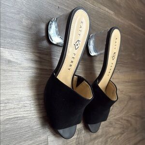 Katy Perry Collections Black Kitten Heel Mules